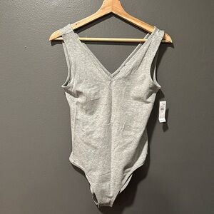 NWT - GAP - Sleeveless One Piece Bodysuit - Grey - Size Small